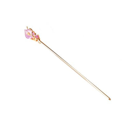 Purple Pretty Chinese Style Retro Hair Stick Hairpin, Women Metal Rhinestone Hair Fork Hair Chopsticks,Hair Styling Pins Retro Tassel Hairpin Woman Hair Clip Accessories