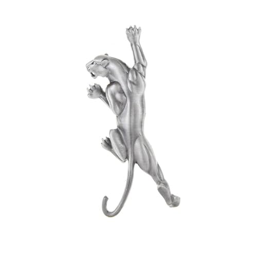 Vintage Leopard Brooch Lapel Pin for Men Fashion Punk Animal Brooshes Pins Suit Jackets Coat Dress Backpacks Gothic Unique Cougar Boutonniere Corsage Jewelry for Boyfriend Father - color: Silver