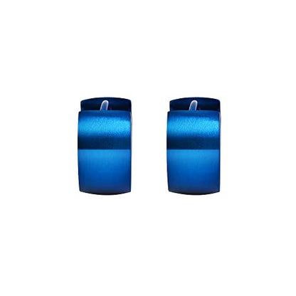 Small Hoop Huggie Earrings For Mens Womens - color: Blue