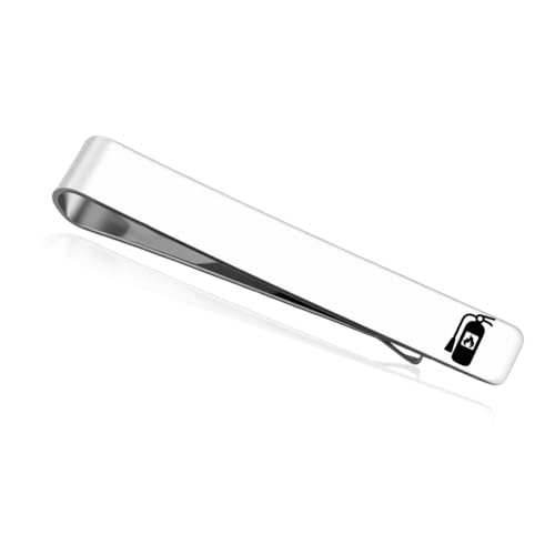 Tieclip for Fireman Golfer Pilot Realtor Birthday Bday Gifts Stainless Steel Tie Bar for Men Necktie Accessories - color: Fireman