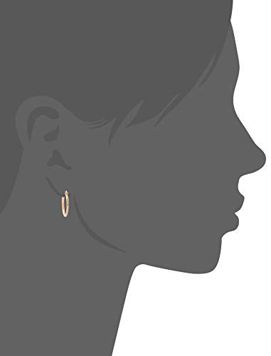 Rounded Hoops Earrings (20mm-60mm Diameter) - color: Rose Gold 20mm