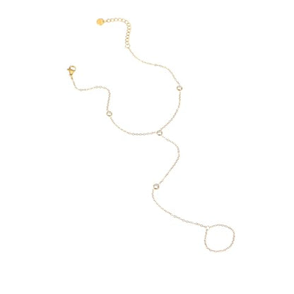 Toe Ankle Bracelets for Women Waterproof, 18K Gold Plated Pearl Anklet Dainty Layered Pearl Daisy Tassel Cubic Zirconia Star Adjustable Link Chain Anklets, Summer Beach Boho Foot Jewelry - style: Y-4 Round CZ Anklet