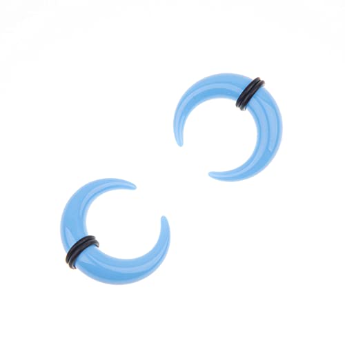 Ear Gauges Stretching Kit 14G-00G Acrylic Sprial Tapers Plugs Expander Sets Heart Tunnels Piering Jewelry Horeseshoes Taper For Ears - style: 84 Blue