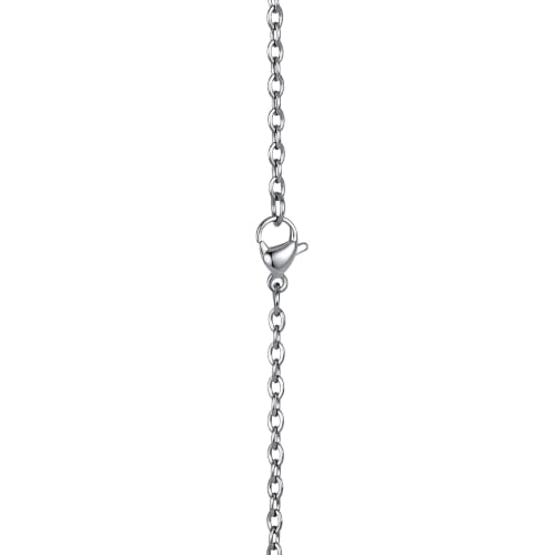 FM FM42 Temperature Sensing Color Changing Pendant Necklace with 19.29" Stainless Steel Rolo Chain - color: Tai Ji