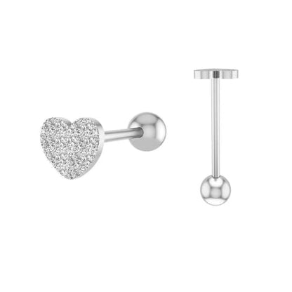 14G Stainless Steel Tongue Rings Straight Barbells Heart Shape Rose Shape Tongue Piercing Jewelry - color: Pack 3