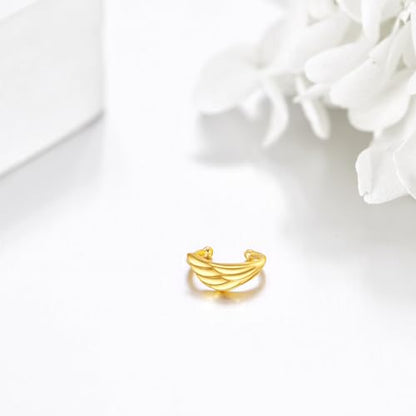 KECHO 14K Gold Ear Cuff Earrings Hypoallergenic Non Piercing Cartilage Earring Jewelry Gifts for Women - style: Angel Wing