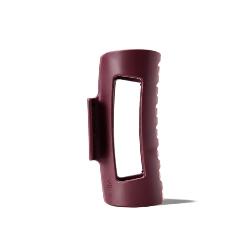 Mello Medium Hair Clip - Flexible Comfort Hair Claw for Women, Strong Hold for Thick & Thin Hair Styling, Durable Material, Matte Non-Slip Finish, Made in Korea, Patent Pending (Burgundy, Medium) - color: Burgundy