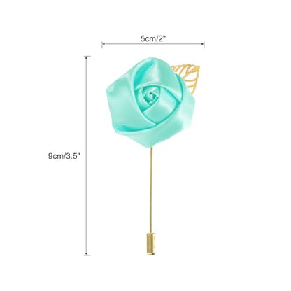 MECCANIXITY Groom Boutonnieres Rose Boutonnieres Pins for Wedding - color: Light Green