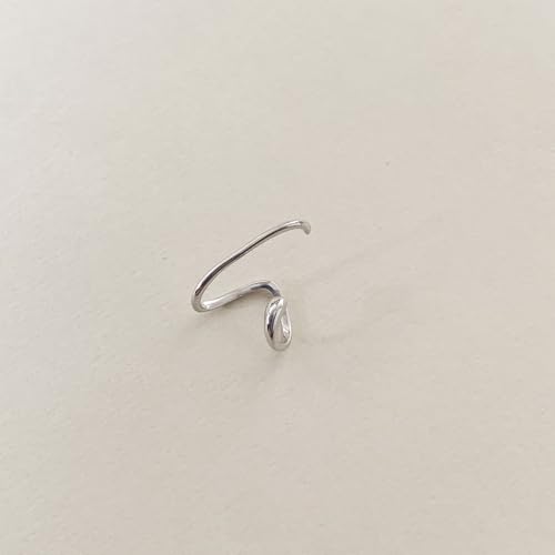 Ear Cuffs Non Piercing Dainty Cartilage Helix Ear Wrap Hypoallergenic Adjustable Clip On Earrings for Women - color: Silver for right ear