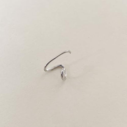 Ear Cuffs Non Piercing Dainty Cartilage Helix Ear Wrap Hypoallergenic Adjustable Clip On Earrings for Women - color: Silver for right ear