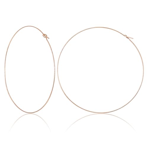 Thin Gold Hoop Earrings for Women, 70mm/2.75in Large Thin Hoop Earrings, Lightweight Big Gold Hoop Earrings for Women Jewelry Gifts - color: Gold
