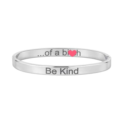 Inspirational Christian Bracelet for Women, Oval Engraved Bible Verse Love Bangle Cuff, Faith Scripture Jewelry, Religious Encouragement Gift for Mom Daughter Sister Friend - color: Be Kind-Oval Bangle Silver