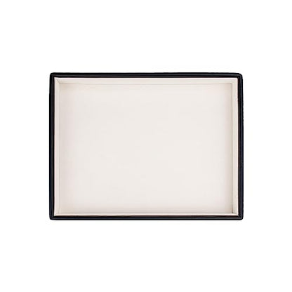 Leather Jewelry Organizer Trays Storage Drawer Display Case | Velvet Liner Stackable for Necklace,Rings and Earring (Black4) - color: Black4