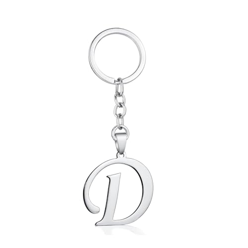 Stainless Steel Initial Letter Connector Charms Alphabet Pendant Diy Craft for Jewelry Making Necklaces Bracelets Keychain - color: Stainless Steel D