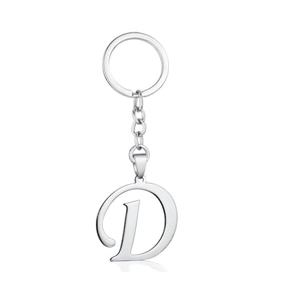 Stainless Steel Initial Letter Connector Charms Alphabet Pendant Diy Craft for Jewelry Making Necklaces Bracelets Keychain - color: Stainless Steel D