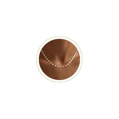 Robaice Necklaces for Women, 14K Gold/Silver Plated Chain Necklace | Dainty Paperclip Cuban Chain, Choker Necklace for Women, Non Tarnish Jewelry Gifts Trendy - color: Gold Chain