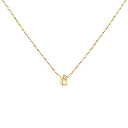 Number Necklace for Women Dainty 18K Gold Plated Pendant Necklace Charm Birth Month Personalized Jewelry Birthday Gift - color: GOLD, style: Number 6