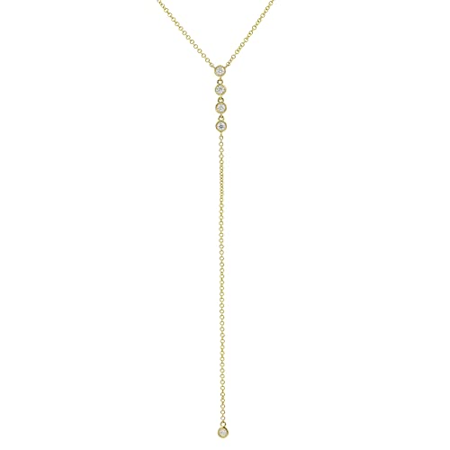 Gold Necklace for Women, Dainty Long Necklace 14k Gold Plated Lariat Long Necklaces for Women Trendy Simple Statement Drop Necklace Fashion Body Chain Prom Jewelry Gold Accessories - color: 13-Gold