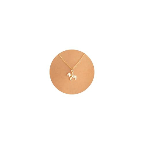 LLWOM Gold Necklace for Women-14k Gold Plated Infinity Necklace Star Of David Necklace Evil Eye Cross Pendants Heart Dainty Gold Necklace For Women - color: Gold-Dragon-1