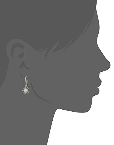 Handmade Sterling Silver Boho Crystal Dangle Leverback Earrings For Women - color: Grey