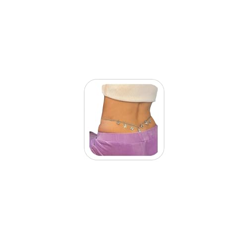 Women Sexy Rhinestone Waist Body Chain Crytal Sexy Letter Pendant Belly Waist Chain T-string Thong Body Jewelry - color: Cancer Letter