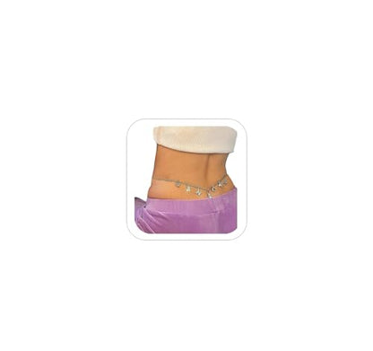 Women Sexy Rhinestone Waist Body Chain Crytal Sexy Letter Pendant Belly Waist Chain T-string Thong Body Jewelry - color: Cancer Letter