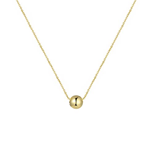 itianxi Dainty Cross Charm Pendant Necklaces,14K Gold Tiny Three Ball Necklace,Simple Fashion Jewelry for Women - color: ball
