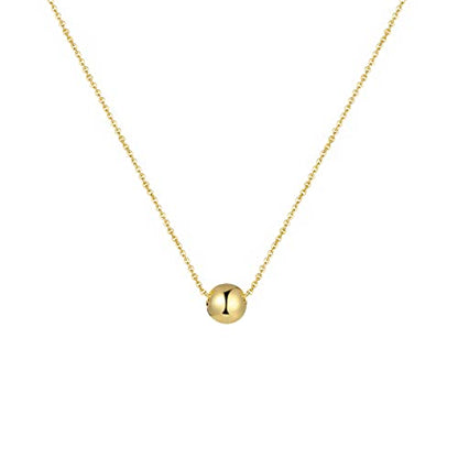 itianxi Dainty Cross Charm Pendant Necklaces,14K Gold Tiny Three Ball Necklace,Simple Fashion Jewelry for Women - color: ball