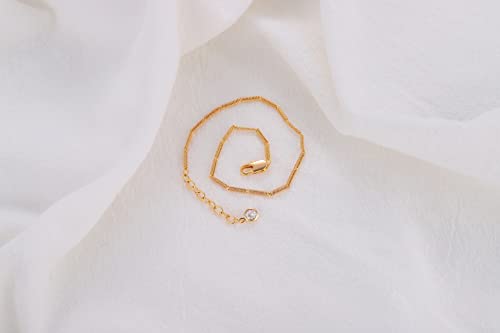 LOYATA Chain Bracelet Gold Link 14K Gold Plated Dainty Pearl Bracelet Simple Jewelry Gift for Women - style: Snake Chain