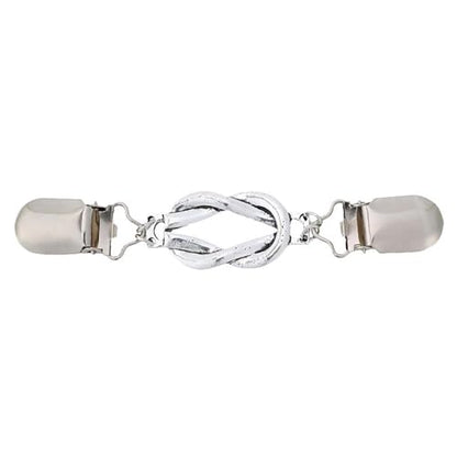 Retro Styles Sweater Clip Cardigan Neckline Clasp In Sturdy Metal Collar Clasp For Fashion Forward Women - color: Ancient Silver