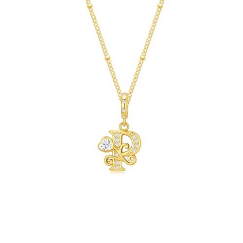 TIZU Initial Necklaces for Women - Dainty 14K Gold Plated Letter Pendant Trendy Personalized Initial A-Z Necklaces Jewelry Gift - color: Gold-P