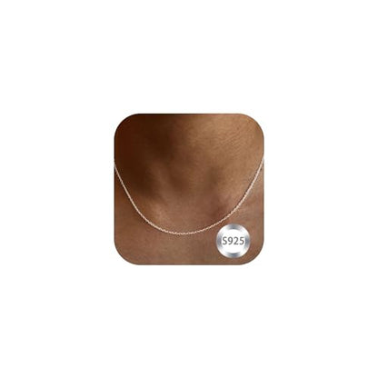 925 Sterling Silver Chain Necklace for Women 16-24 Inch Silver Jewelry Gift - size: 20 Inch, style: Rolo Chain
