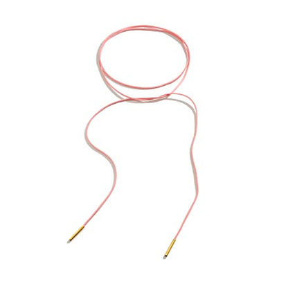 Bethynas Gothic Bow-knot Velvet Choker Necklace Sexy Long Wrap Rope Collar Tie Neck Chain with Silver Gold Pendant Boho Party Neck Accessories for Women - color: Pink
