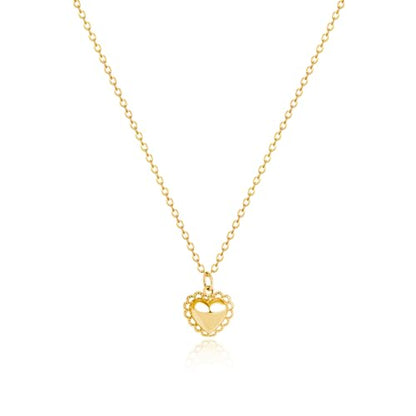 Zeffy Dainty Gold Heart Necklace for Women Trendy 14K Gold/Silver Plate Cute Heart Pendant Choker Necklaces Gold Love Heart Chain Necklace for Women Dainty Gold Jewelry Gifts for Women - style: Flower Heart Necklace-Gold