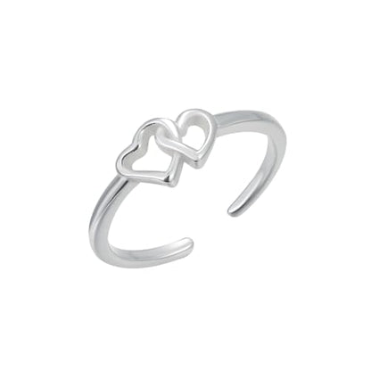 Shysnow 925 Sterling Silver Toe Rings for Women Minimalist 14K Gold Plated Heart Waterproof Adjustable Foot Ring Dainty Summer Beach Barefoot Jewelry Jewelry Gifts