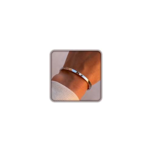 Gold Bangle Bracelets for Women, Trendy Dainty 14K Gold Plated Oval Bangles Bracelet for Women, Stackable Friendship Bracelets Love Bangle Christmas Birthday Gifts - color: Silver, size: 4mm Single