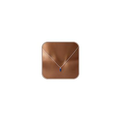 FUNEIA Diamond Necklaces for Women 14K Gold Plated Emerald Birthstone Necklace for Women Mothers Dainty Gold Necklace Blue Green Cubic Zirconia Pendant Necklace Birthday Gifts for Women Jewelry - color: 09. September(Sapphire)-Silver