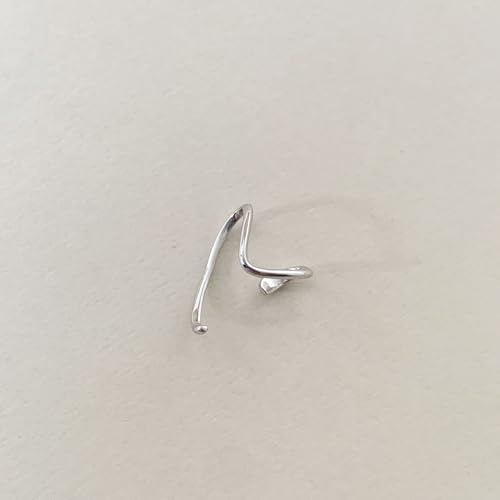 Ear Cuffs Non Piercing Dainty Cartilage Helix Ear Wrap Hypoallergenic Adjustable Clip On Earrings for Women - color: Silver for right ear