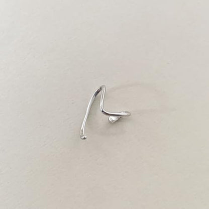 Ear Cuffs Non Piercing Dainty Cartilage Helix Ear Wrap Hypoallergenic Adjustable Clip On Earrings for Women - color: Silver for right ear