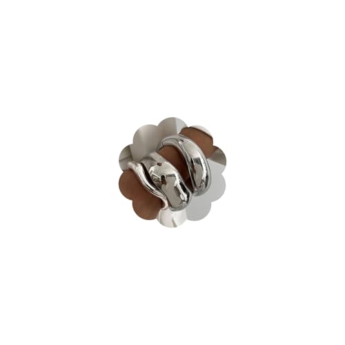 Big Chunky Gold Bracelets Set for Women 3Pcs Cuff Wide Bracelet Trendy High Shine Bracelets Minimalist Open Wide Cuff Bracelets Gold Bangle Bracelet Jewelry for Women - style: A-Silver