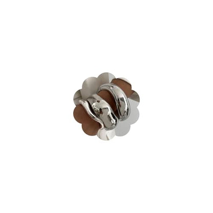 Big Chunky Gold Bracelets Set for Women 3Pcs Cuff Wide Bracelet Trendy High Shine Bracelets Minimalist Open Wide Cuff Bracelets Gold Bangle Bracelet Jewelry for Women - style: A-Silver