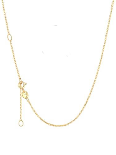 ChicSilver 1.1mm/ 1.5mm 925 Sterling Silver Chains for Women Dainty Thin Silver Necklace Chain for Women - 16/18/20/22/24 Inch - color: 1.1mm Width - Gold, size: 18 Inches Length