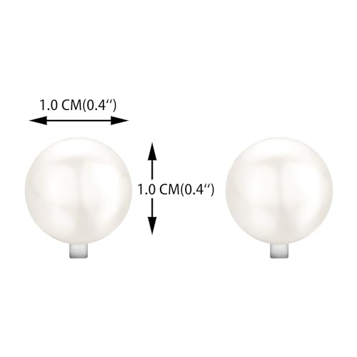 YOQUCOL Simulated Freshwater Pearl Clip On Earrings Not Pierced Elegant Stud Jewelry For Women - color: 10MM-White