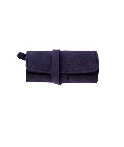 Hey Harper Travel Jewelry Organizer Roll – Compact Storage Pouch for Rings, Earrings, Necklaces & Bracelets – Foldable Case for Women (Included Only Roll) (Dark Blue) - color: Dark Blue