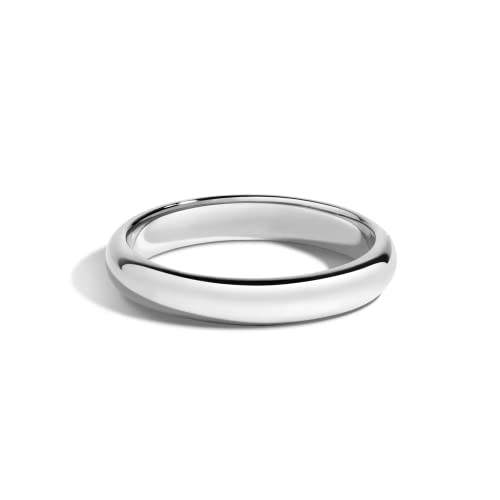Sterling Silver Plain Dome Wedding Band for Men and Women, Made In USA - Custom Text Personalized Ring, 3mm to 8mm Width, Size 4-13 - color: Silver, size: 6, style: 3 MM Width (Blank)
