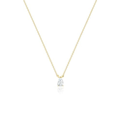 Zeffy Diamond Necklaces for Women, Dainty Gold Necklace 18k Gold Plated Layered Necklaces Simple Gold CZ Diamond Pendant Necklaces for Women Trendy Jewelry Gifts for Girls - color: Gold Teardrop Diamond Necklaces