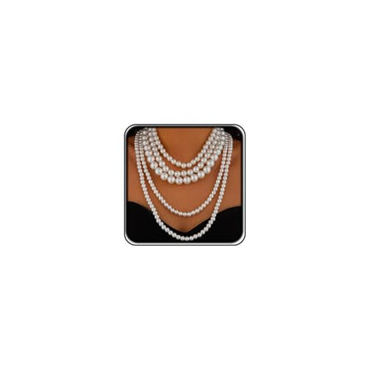 Chunky Long Layered Pearl Necklaces for Women 1920s Multi Strand Layering Faux Pearls Pendant Necklace Vintage Large Stack Statement Jewelry
