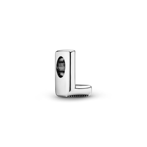Pandora Alphabet Charm - Compatible Moments - Gift for Her - Made with Sterling Silver - with Gift Box - style: Letter L