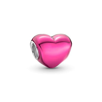 S925 Sterling Silver Enamel Colorful Heart Charm Fit Bracelets Necklaces | Black Pink Blue Green Red Enamel Heart Charms DIY Fashion Holiday Jewelry Gift Valentines Day & Anniversary for Women - color: Silver-0562