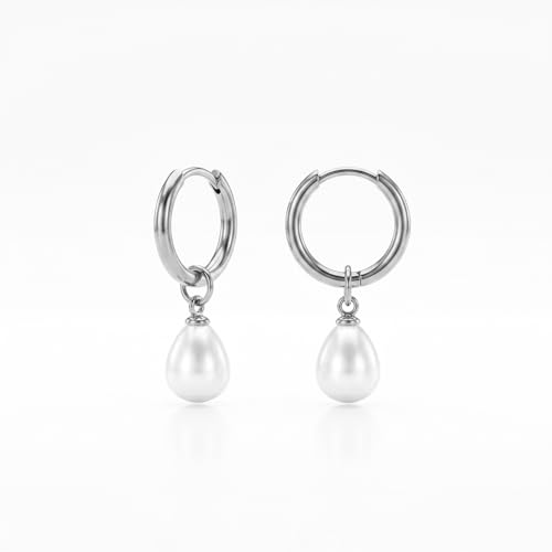 Gold Plated Dangle Earrings Dainty Silver Drop Earring Trendy Long Dangling Wedding Bridesmaid Hoop Diamond Crystal Cute Earring Prom Jewelry Graduation Gifts for Women - color: silver